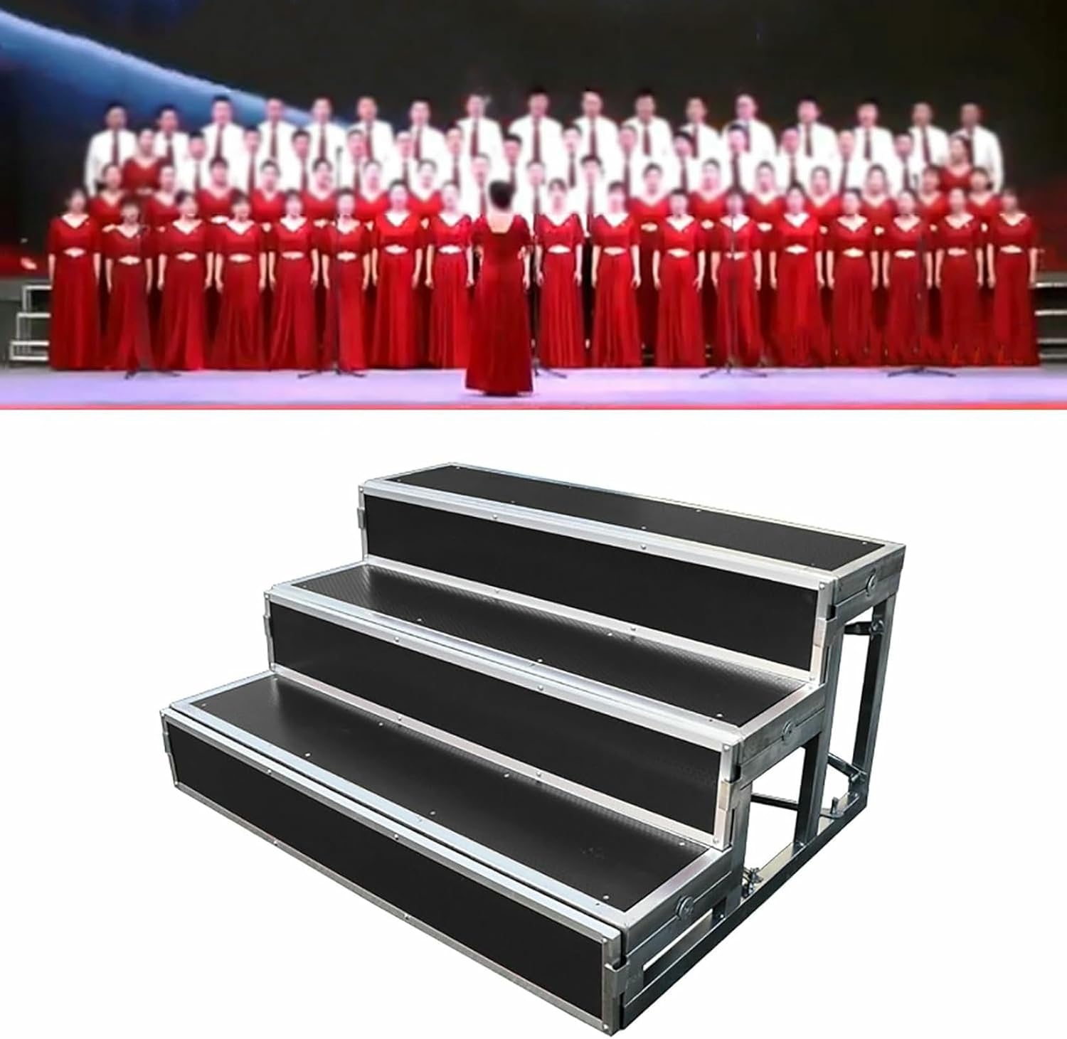 Concert Hall Choir Stage Risers, Choral Steps Platform for Music Show, Wedding Church Stairs Stand Stool/Singing Staircase Tread