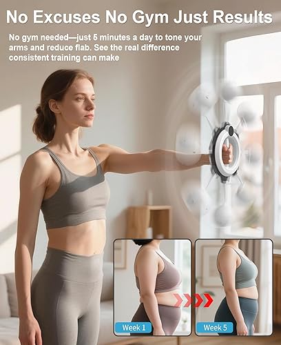 Miniatura 7 de Entrenamiento de brazos para hombres y mujeres, entrenador de antebrazo con manivela de 360, entrenador de pecho, hombros y brazo muscular, equipo