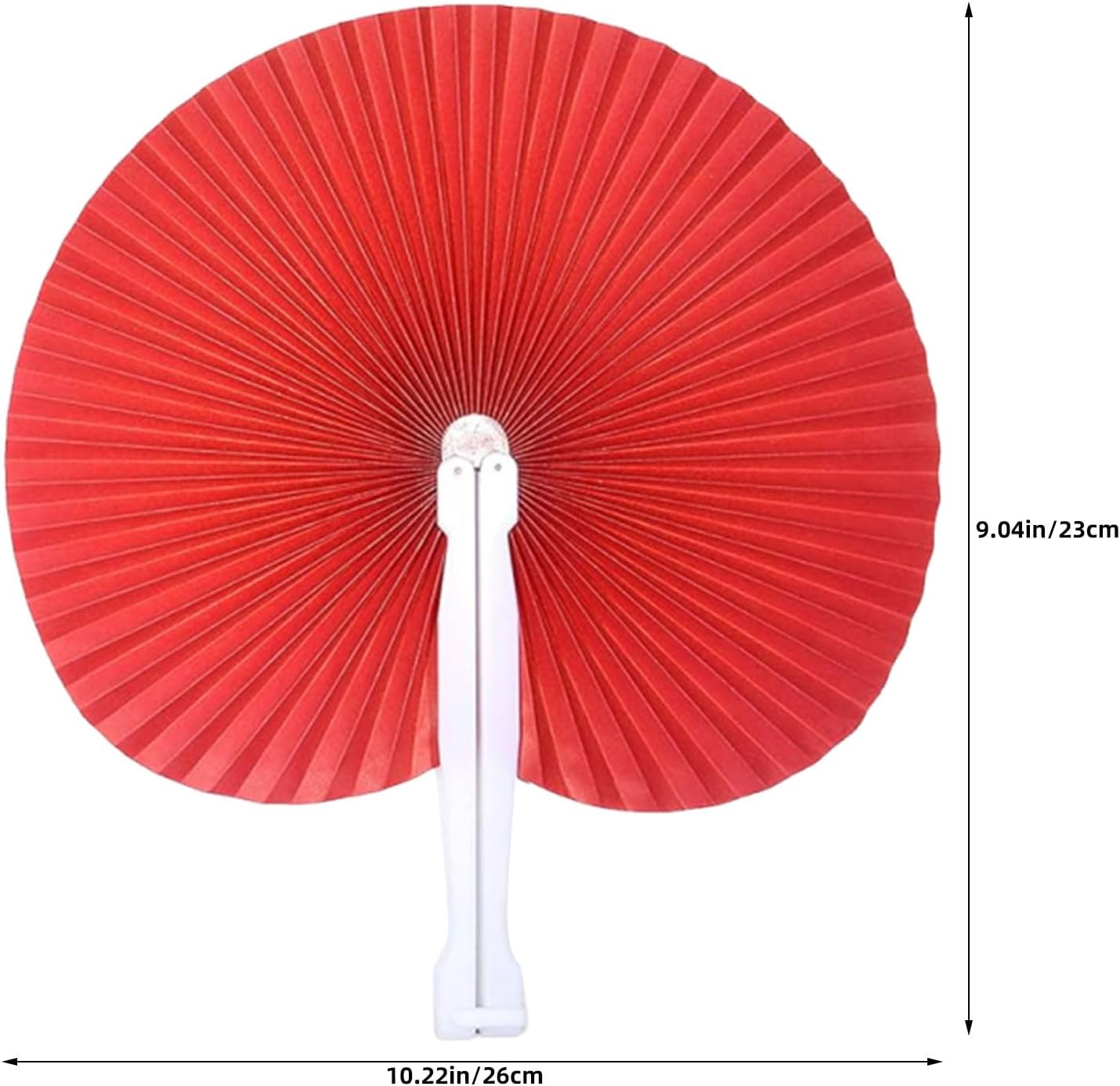 20pcs Round Paper Folding Fans Handheld Wedding Decorations image 2