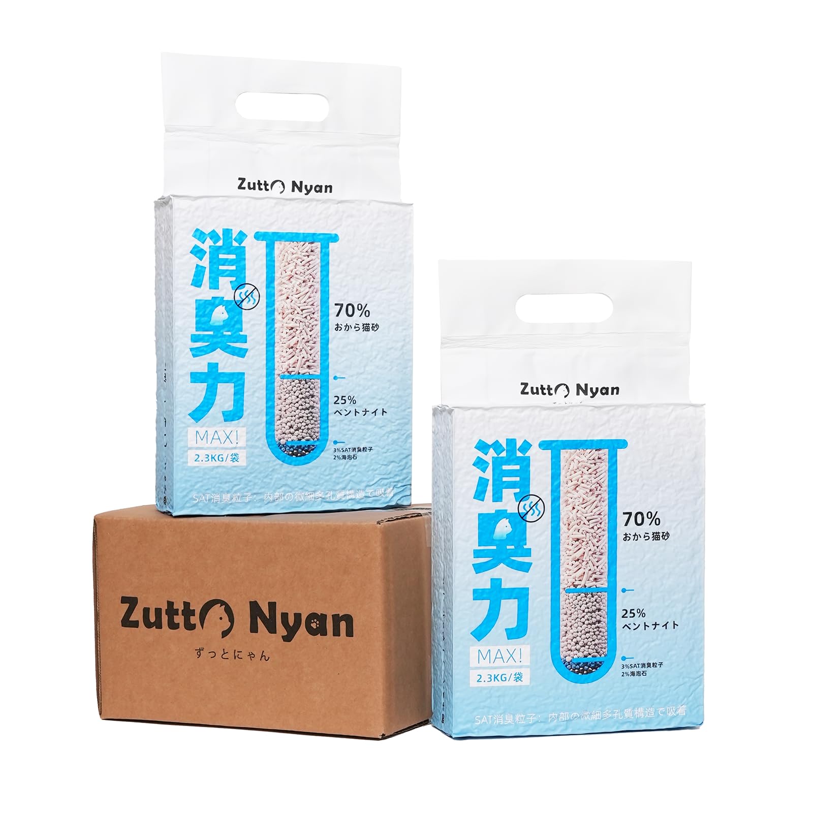 Amazon | Zutto Nyan猫砂 おから 固まる【消臭力MAX】ネコ砂