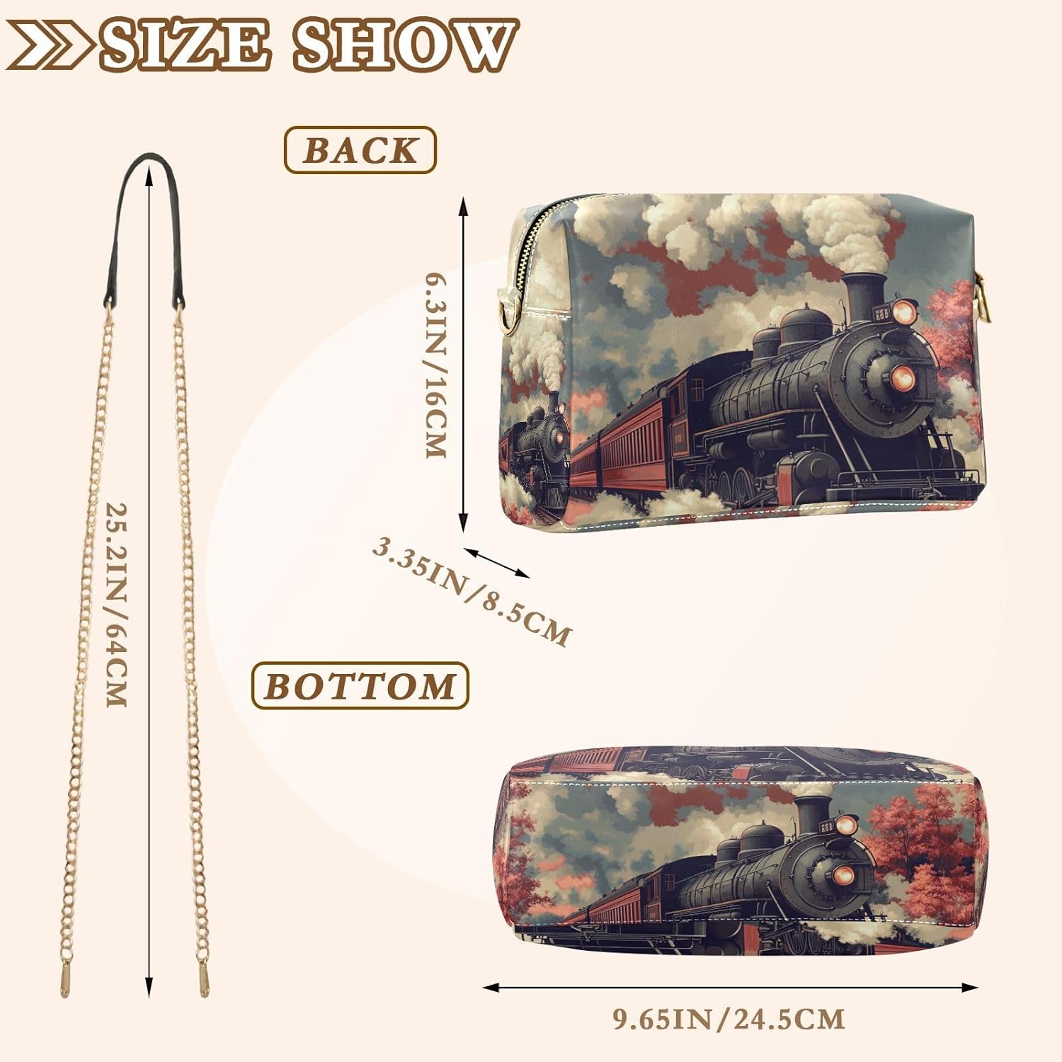 Crossbody Bag for Women Vegan Leather Shoulder Handbag with Strap Crossover Sling Ladies Purse