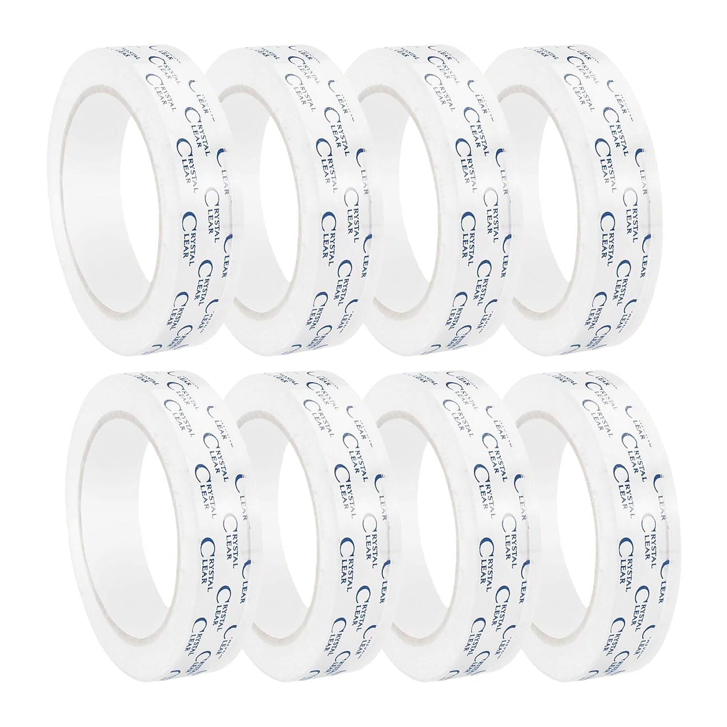ULINE Crystal Clear Tape - 3/4" x 2,592" (72 yds), 3" Core (Pack of 8)