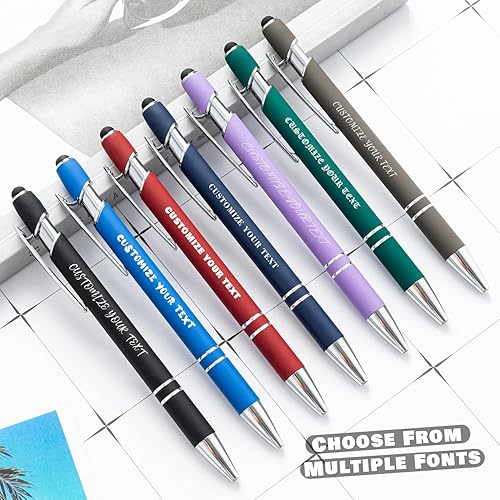Miniatura 7 de AIFLM Bolígrafos personalizados con nombre a granel hasta 500 unidades de bolígrafos grabados gratis con tu nombre y texto para negocios,