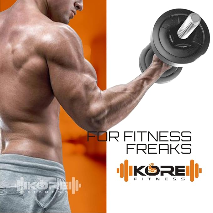The 8 Best Dumbbell Sets for Home Gym in India 22 Kore K-PVC 20kg Combo 3 Leather Home Gym and Fitness Kit
