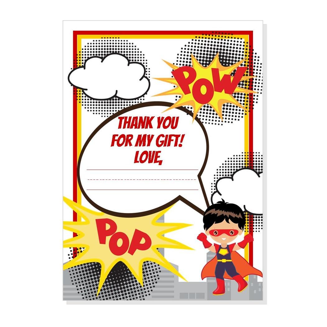 Superhero Comic Party Thank You Cards Cards & Card Stock avenueeventgroup. com