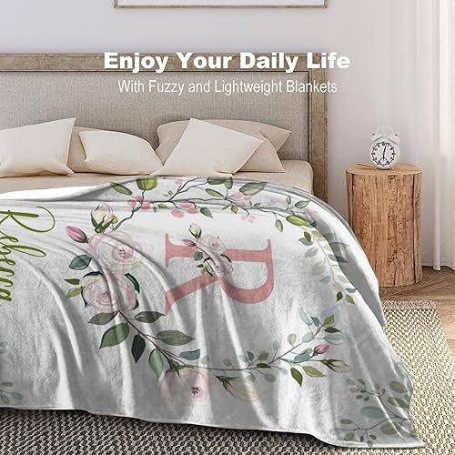 Miniatura 4 de Manta de bebé personalizada para niñas con nombre, manta de bebé personalizada con nombre, manta de envoltura floral para recién nacidos, niños