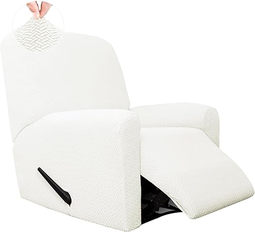 Vista 167 de Easy-Going Funda de sofá reclinable de jacquard elástico, suave de 4 piezas, con lazo elástico, protector de muebles lavable para niños, mascotas