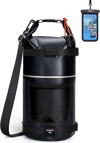 Miniatura 1 de ECOHUB Bolsa seca impermeable para mujeres y hombres, 5L10L20L Roll Top Bolsa de almacenamiento ligera en seco Mochila para viajes, kayak,