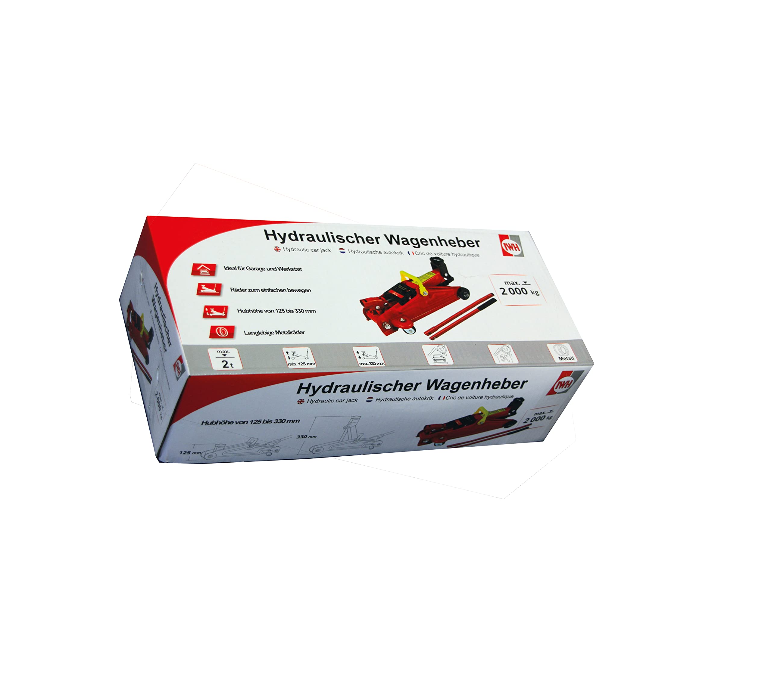 IWH 010008 Cric Idraulico 2 tonnellate | Assistente Forte e affidabile per la Vostra Officina privata |