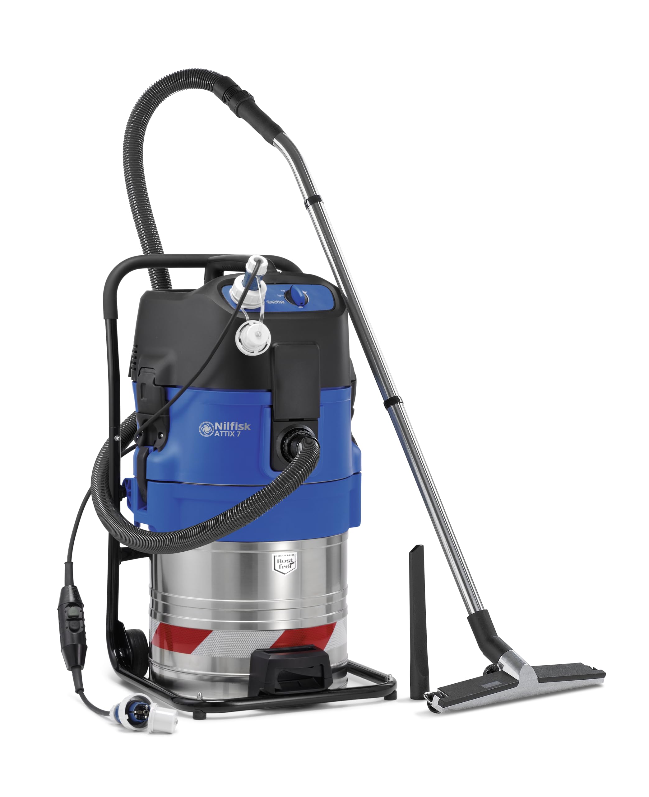 Nilfisk, ATTIX 751-71 MWF, Staubsauger, 70 L, 1500 W, schwarz, blau, Silber