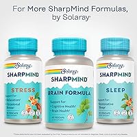 Vista 6 de SOLARAY SharpMind Brain Support Formula - Nootropic Brain Supplements - Cognitive and Brain Health Support with Ginkgo Biloba - 60-Day Guarantee, 60