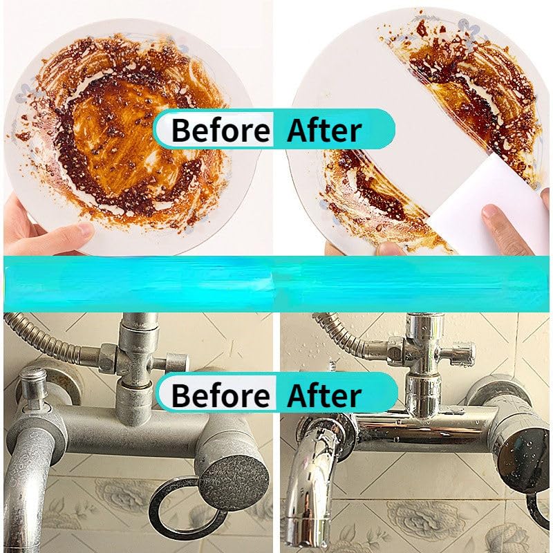 Image of Magic Eraser Sponge Pack of 4 | Premium Melamine Cleaning Sponge | No Scratch Multi Surface Cleaner | Removes Tough Stains with Just Water | for Walls, Kitchen, Bathroom, Shoes & Switch Boards