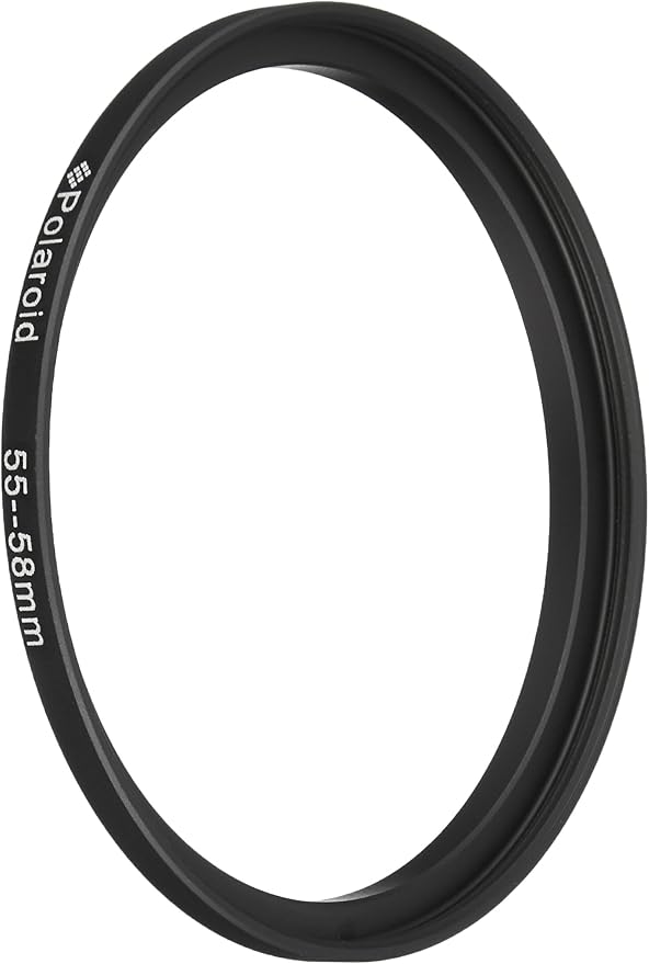 Polaroid StepUp Aluminum Adapter Ring 55mm Lens To 58mm Filter Size Flash