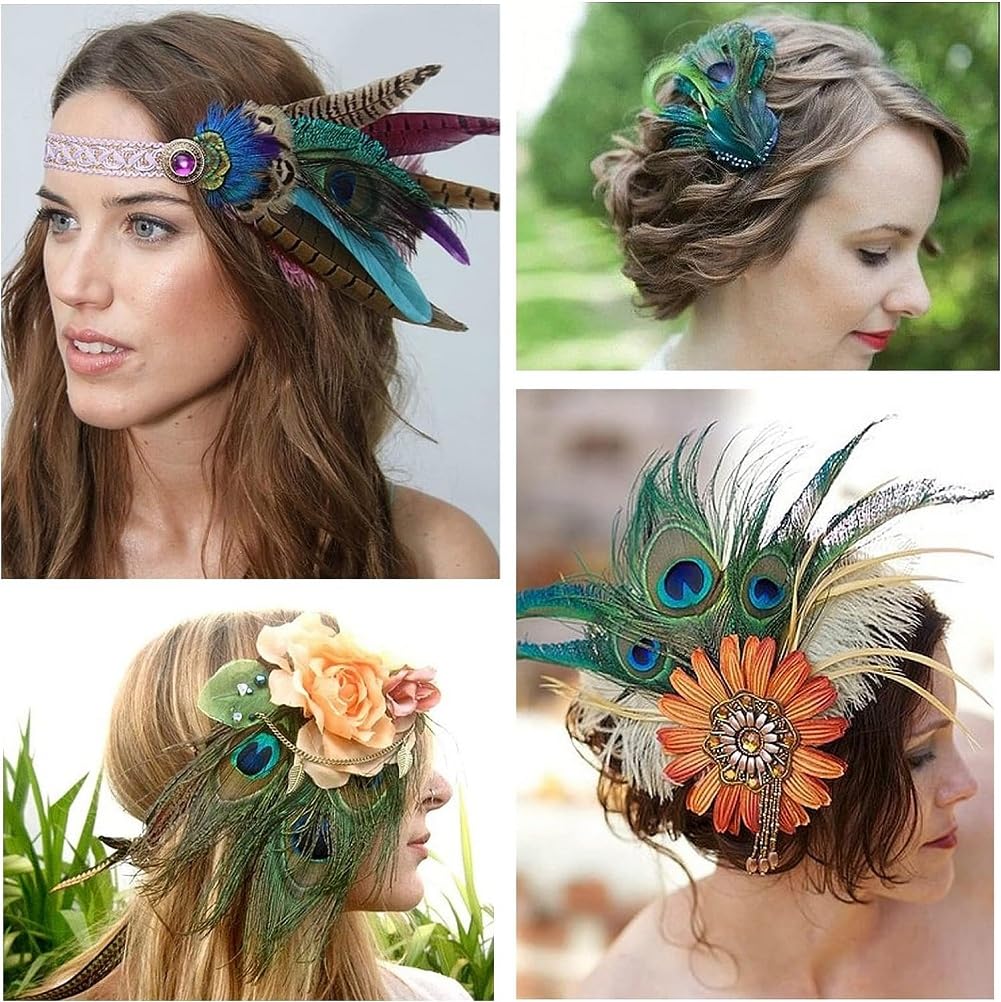 25 Piume Di Pavone Naturali - 40-50 Cm Con Occhi, Per Decorazioni, Matrimoni, Artigianato