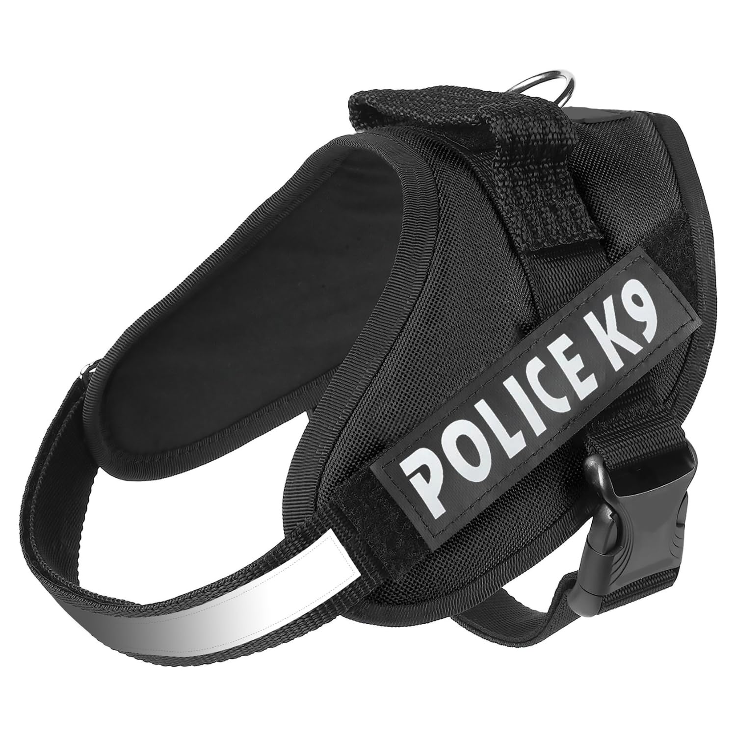 Buraq Pets Police K9 Dog Harness, No Pull Reflective Dog Vest Oxford