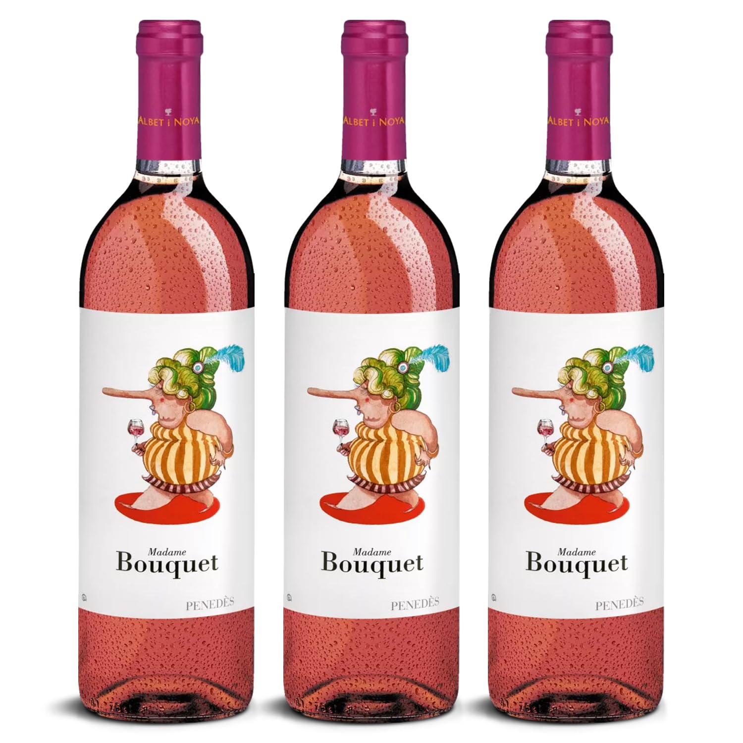 DELINAT – Madame Bouquet rosat 2022 – Spanischer Roséwein trocken – Bio-Wein aus Penedès, vegan (3 x 0,75l)