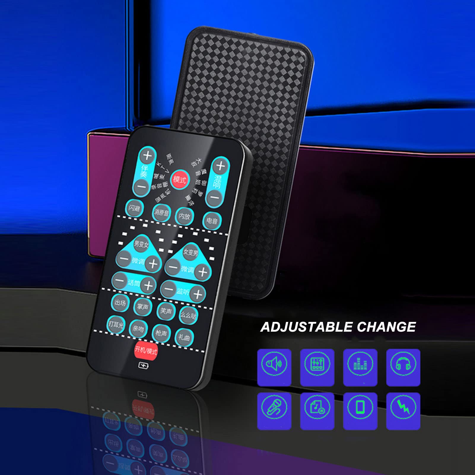 Changeur de Voix, Dispositif de Changeur de Voix avec 8 Effets Sonores, Changeur de Voix pour Téléphones Mobiles, Ordinateurs, DJ, Enregistrements en Studio de Musique