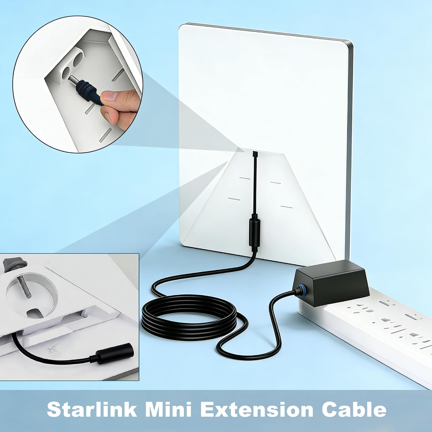DC Extension Cable for Starlink Mini , USB C Type-C to DC Power Adapter for Starlink Mini, 18AWG Waterproof PD Protocol Cable Compatible with Power Bank, Power Station, for Camping, RV, Off-Grid