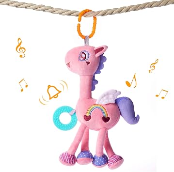 TUMAMA Baby Plush Hanging Rattle Toys for Newborn 0-12 Months