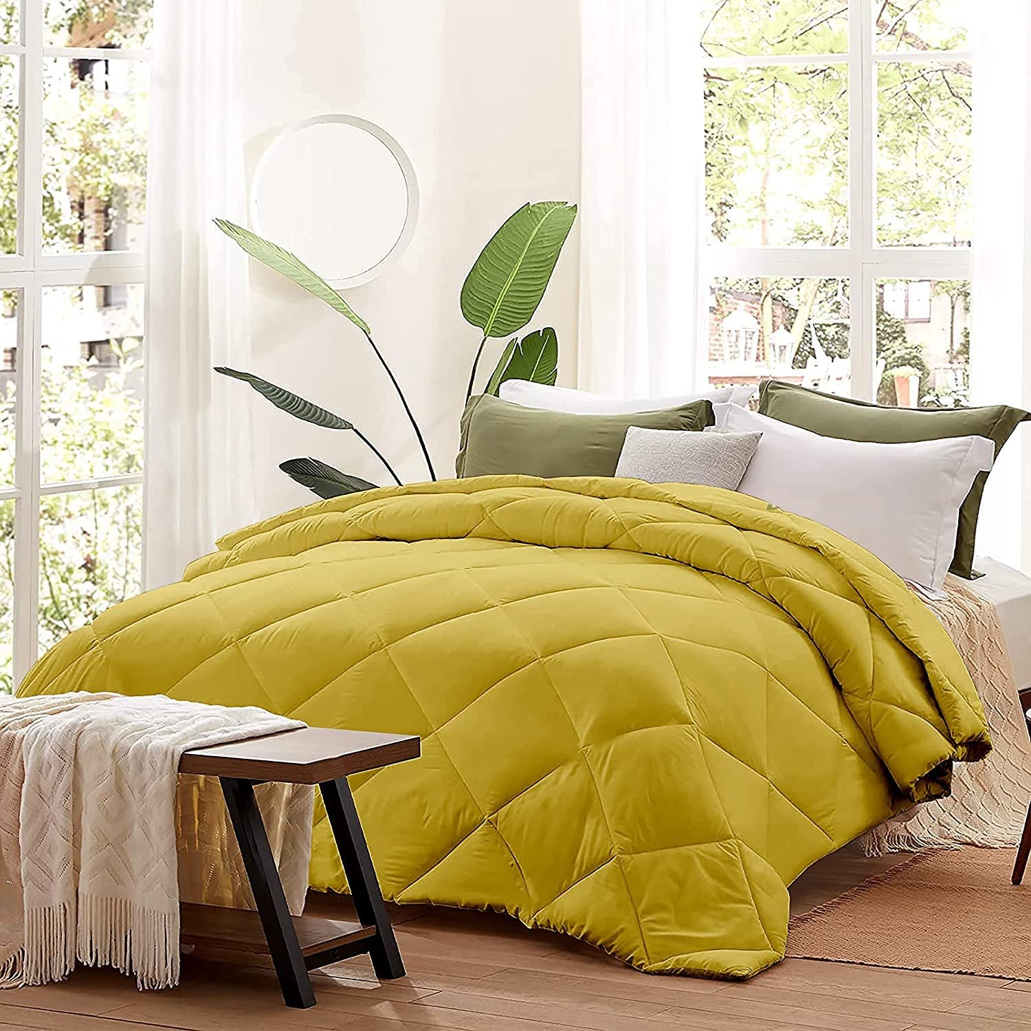 Purist Bedding Duvet ac Blanket Double Bed Queen Size Comforter for All Season Microfiber 200 GSM Diamond Stitch Quilt (90"x90") Rajai Queen Bed Comforters Gold (B0CD53BD5Z) Amazon Price History, Amazon Price Tracker