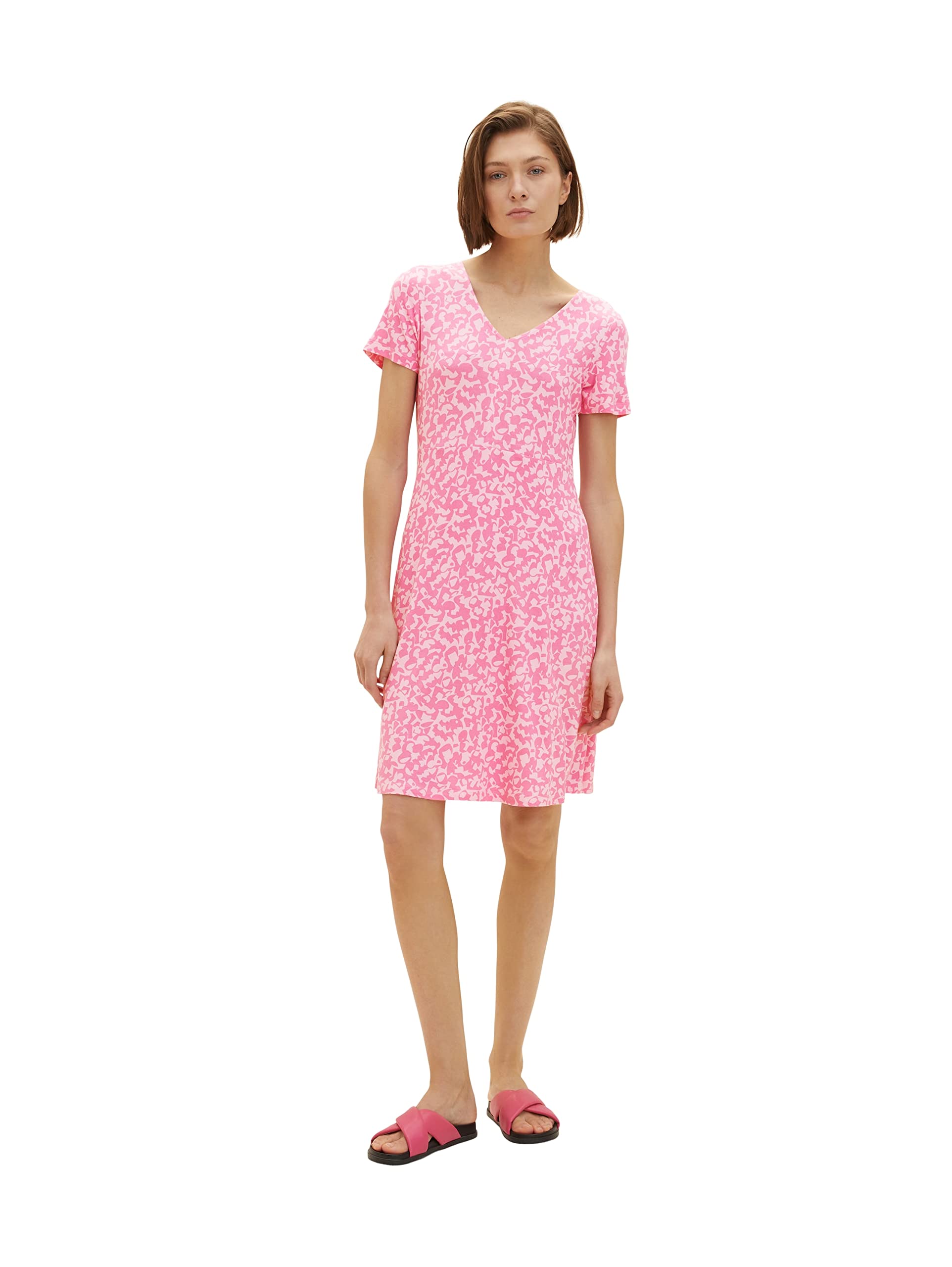 TOM TAILOR Ladies Dress 1035234, 31745 - Pink Geo Design, 38