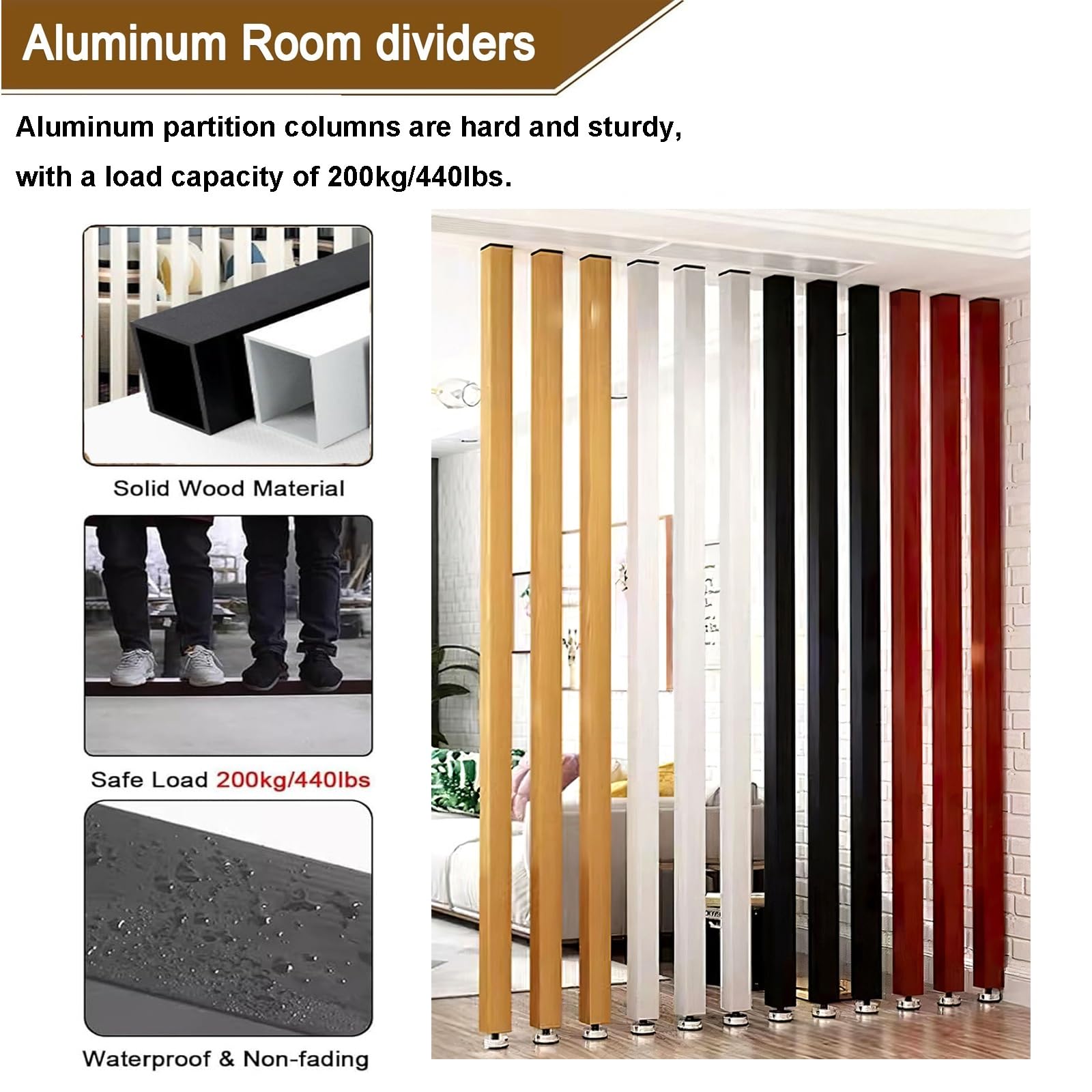 Raumteiler Boden bis Decke Lamellen Akustik Wandpaneele Sichtschutz für Wohnzimmer Büro Dekor