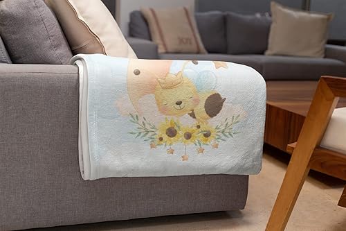 Miniatura 3 de Mantas de bebé personalizadas con nombre  Manta de abeja personalizada para bebés niñas y niños  Manta unisex de forro polar suave y cálida Minky