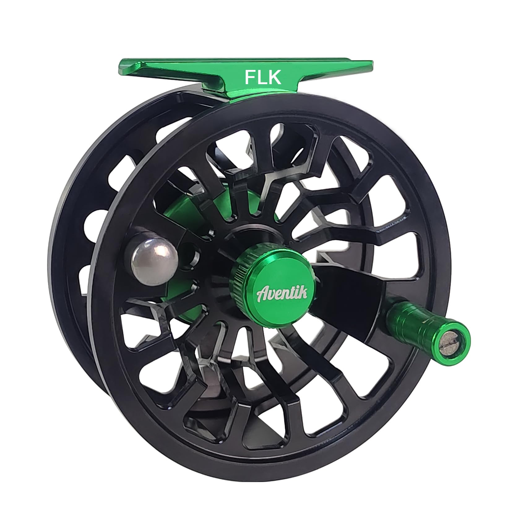 Aventik FLK II Fly Fishing Reel Aluminum Trout 3/5, 5/7, 7/9wt Large Arbor Freshwater Fly Reel with Line.