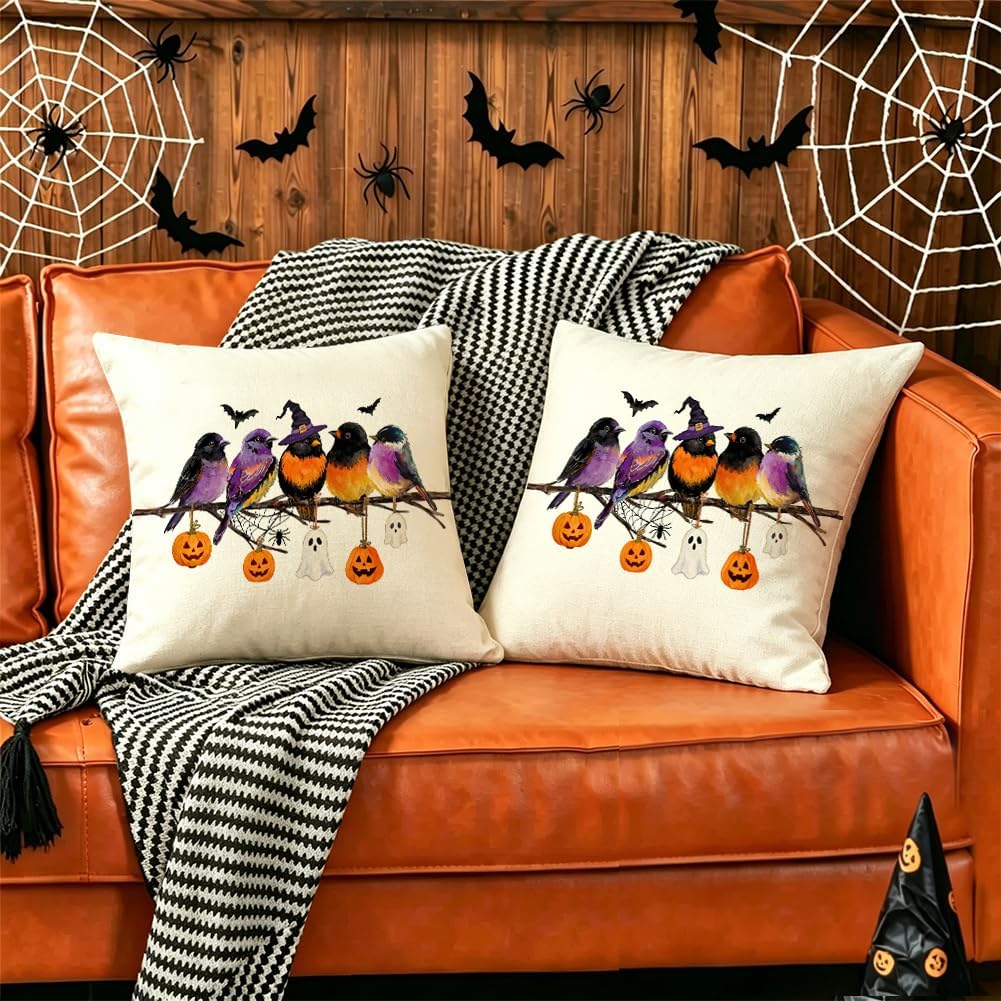 RABUSOFA Halloween Pillow Covers 20x20 Inch Halloween Decorations Outdoor image 3