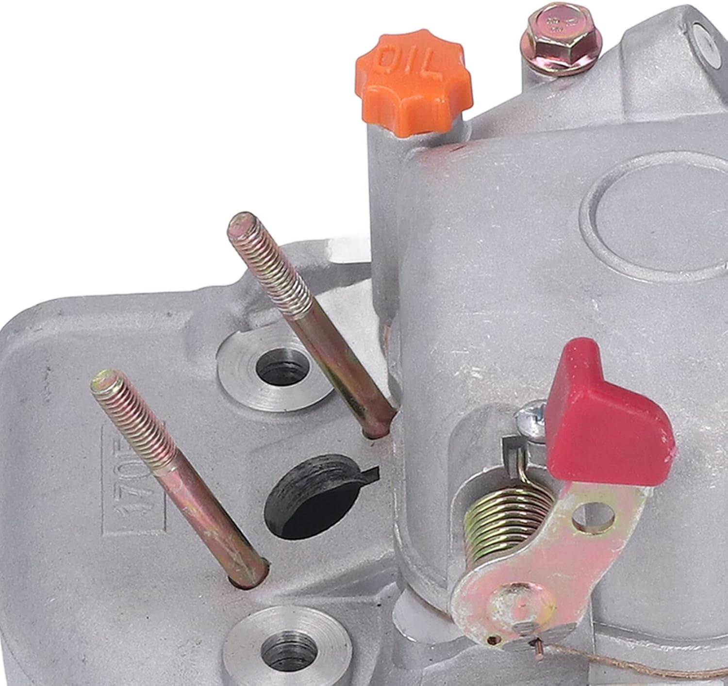 170Fエンジン用シリンダーヘッドアセンブリ、アルミ合金交換部品、安定した性能の単気筒空冷エンジンヘッド、ガーデニング用に簡単に取り