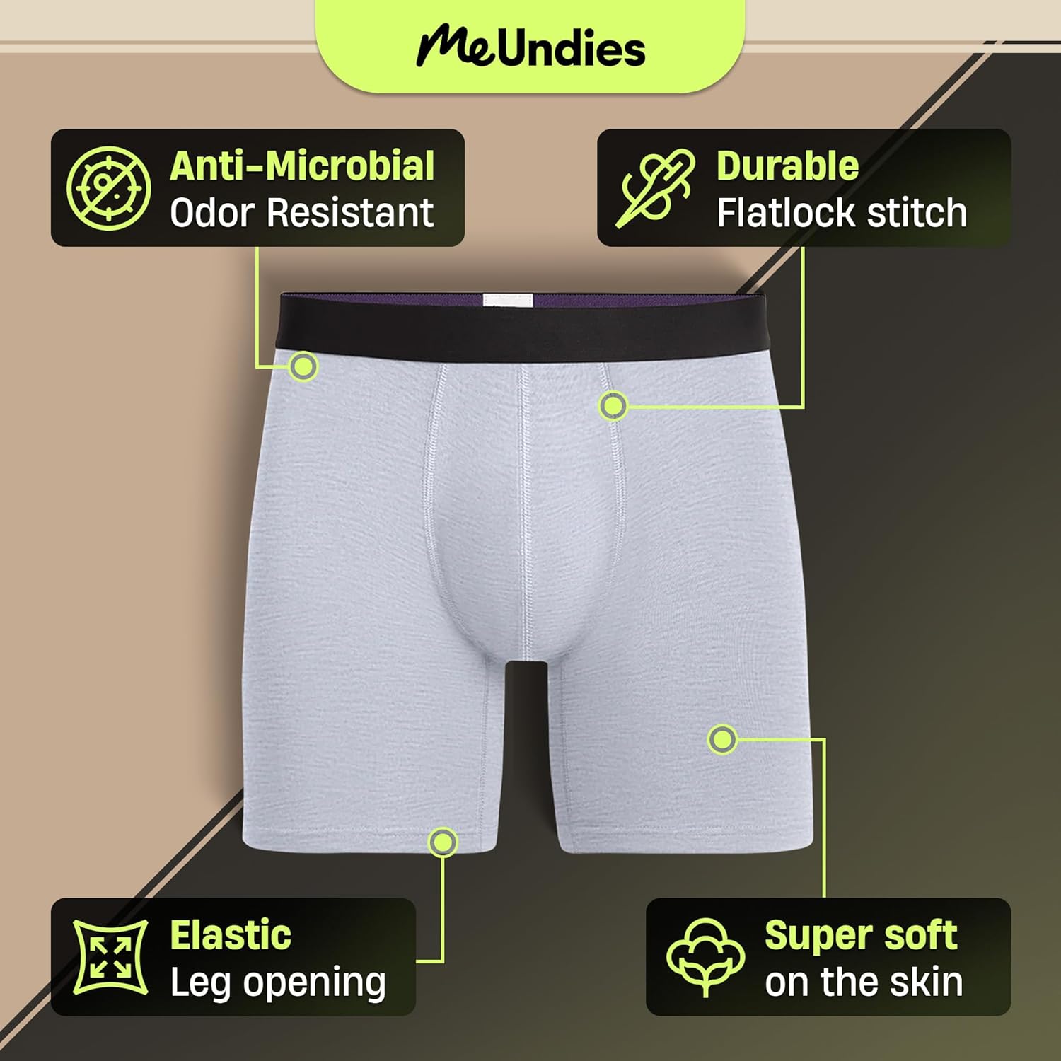 MeUndies – Men’s Boxer Briefs – 6” Inseam with Breathable and Comfortable Tencel Micro Modal Fabric - Image 3