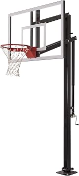 Goalsetter X454 Extreme Series Basketball System - 54-Inch Glass Backboard - 4 Pole - Collegiate Breakaway Rim
