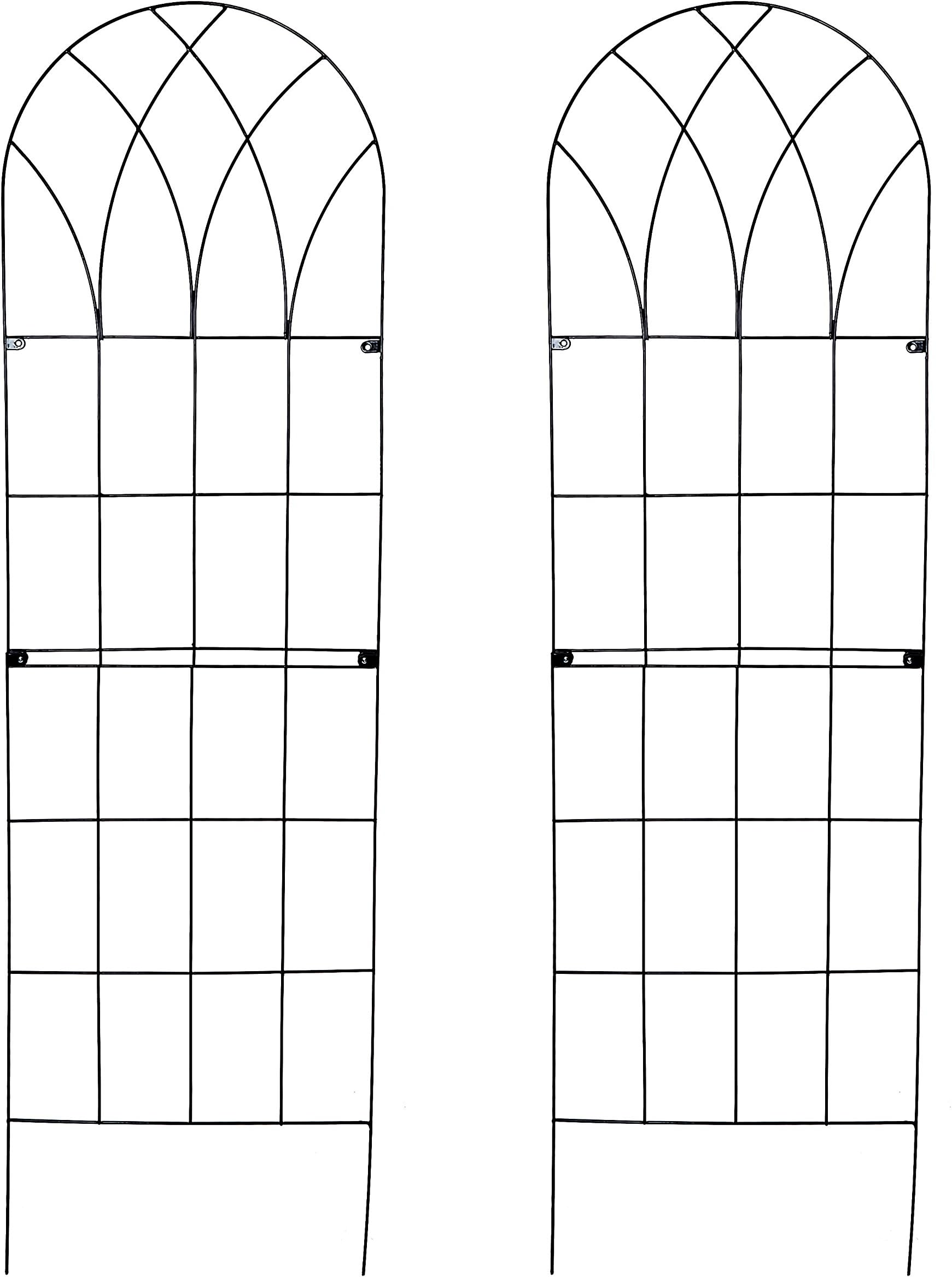 RUDDINGS WOOD 2 x Extra Large Metal Garden Trellises 2.1m high Wall