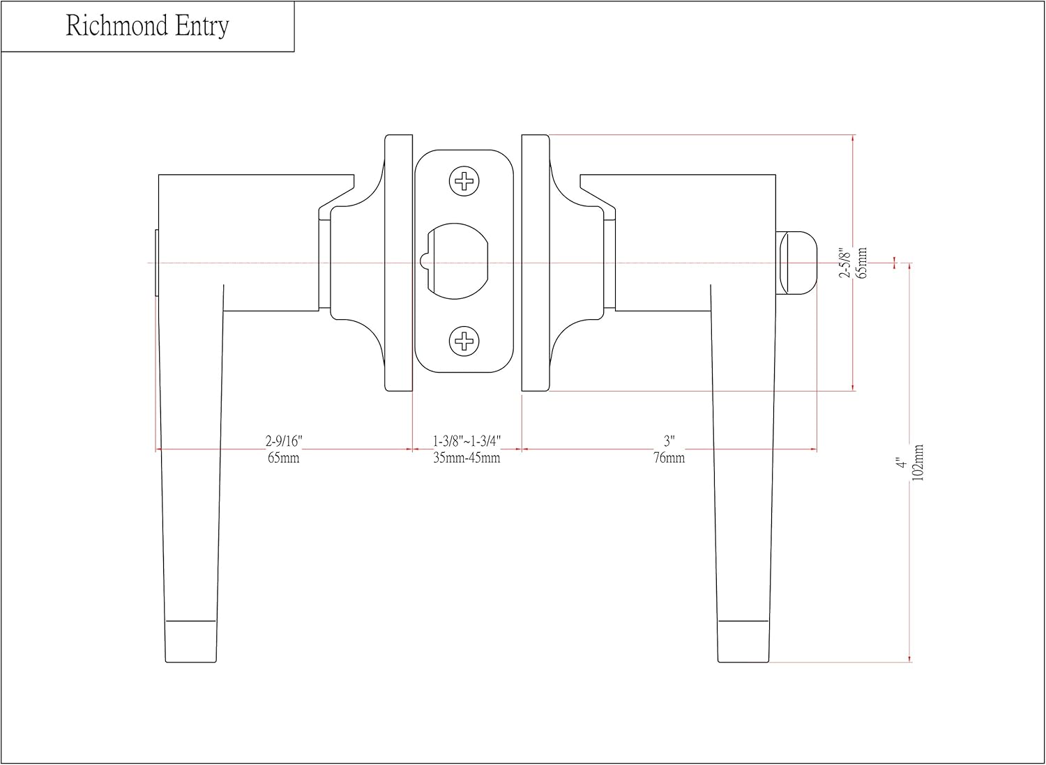 Designers Impressions Richmond Design Oil Rubbed Bronze Entry Door Lever (We Key Lock Orders Alike for Free)
