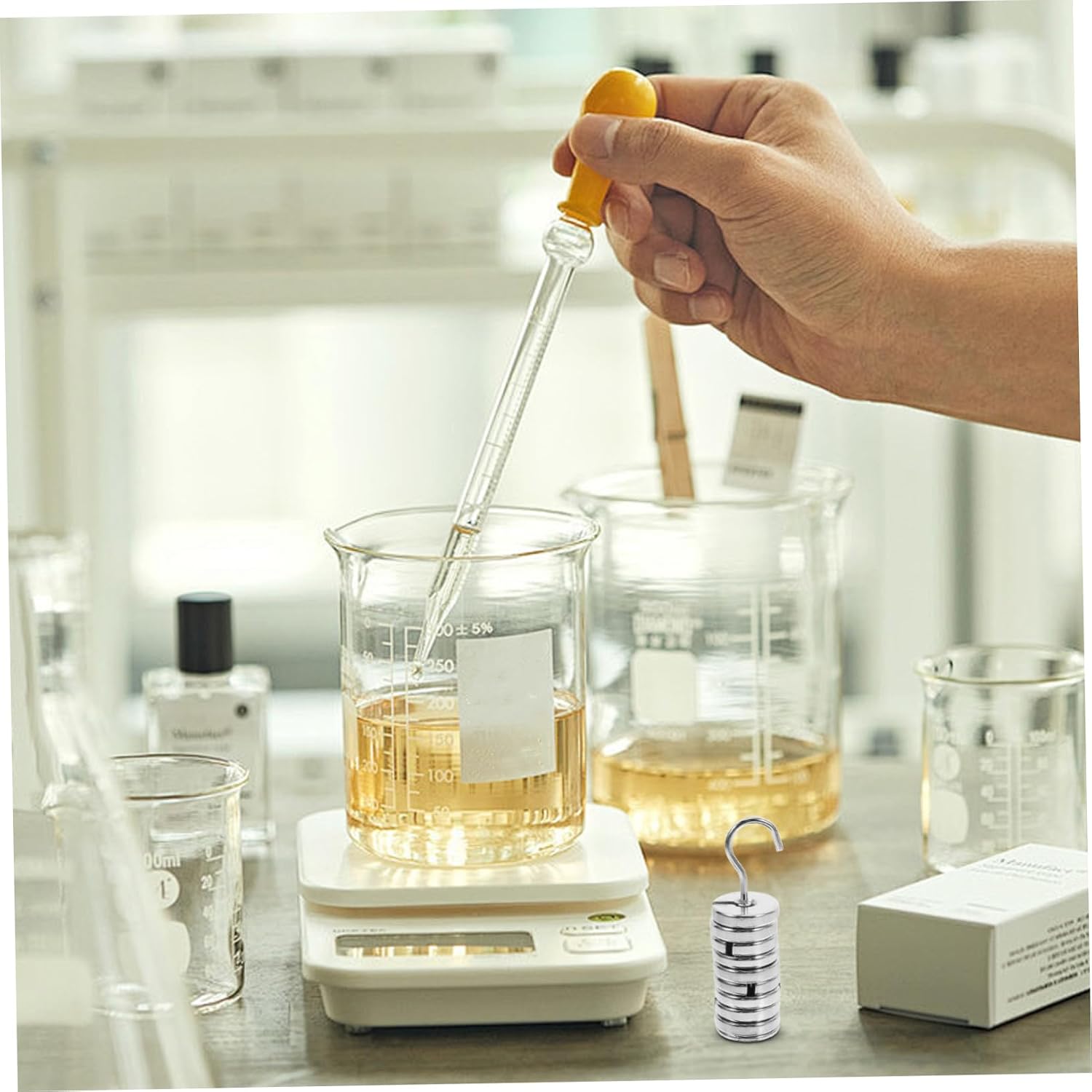 ULTECHNOVO 2sets Laboratory Slotted Mass Weights with Hanger Total Includes Weights and Hook for Precise Calibration Labs and Studios