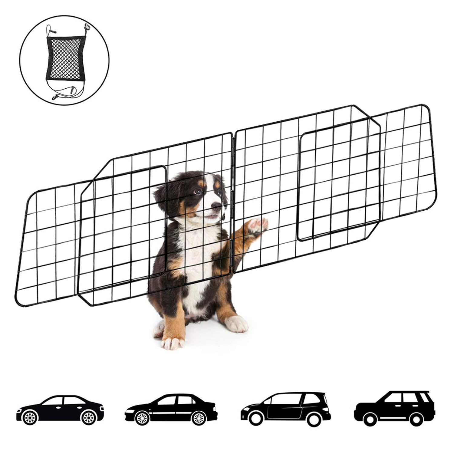 Dog Car Barriers,Pet Car Barrier Heavy Duty Wire Adjustable Dog Barrier