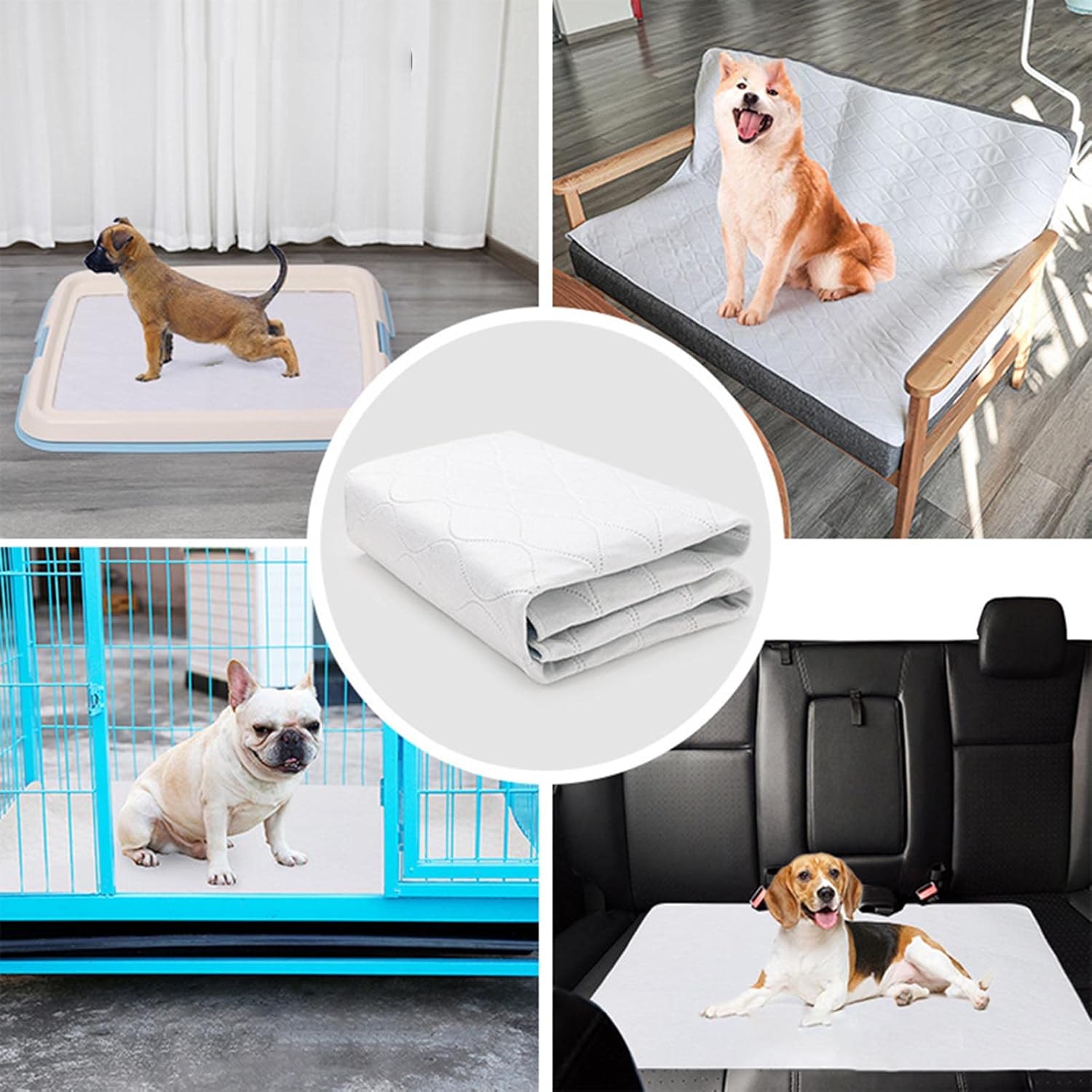 Dog Bed Pad Pet Dog Pee Bed Reusable Training Pad Large Small Dogs Kennels Pad with Layer Pet Supplies