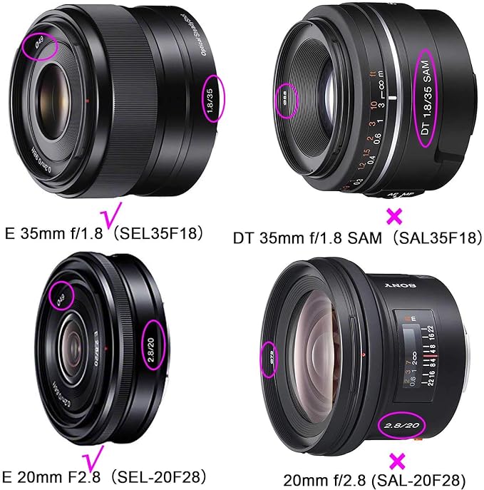 Tapas de lente 49mm ULBTER compatibles con lentes Sony E-mount miniatura 4