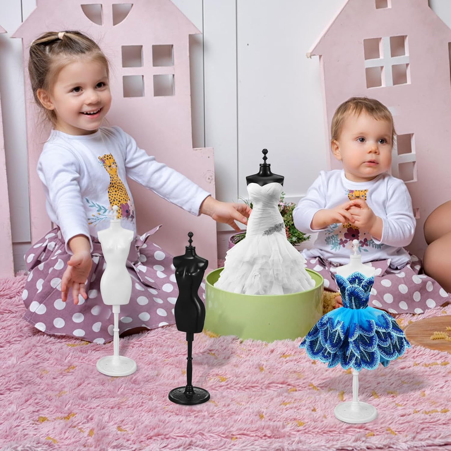 8pcs Mini Doll Clothes Mannequin Stand for Dolls with Space-Saving Plastic Design Convenient for Trade Shows and DIY Projects and Fashion Items Display image 5