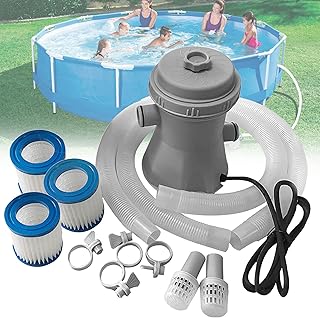Clear Cartridge Filter Pump for Above Ground Pools,Swimming Pool Filter Pump,110V Electric Water Pump, Filter Set Above Ground for Swimming Pool, Pool Filter for Household Inflatable Pool Style 2