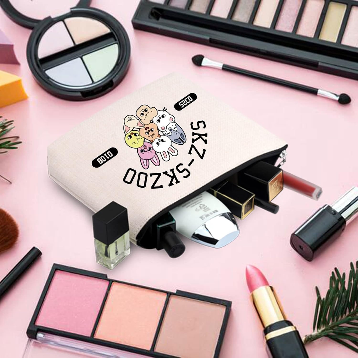 TOBGBE K-POP Group Gift SKZ Character Singer Inspired Cosmetic Bag Stay Fans Gift SKZ Album Merchandise Stay Gifts (B Role Bag) - Image 4