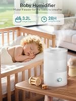 FOHERE 3,2L ultrahangos párásító, hűvös köd, illóolaj diffúzor, 7 színű LED, csendes, BPA-mentes 2