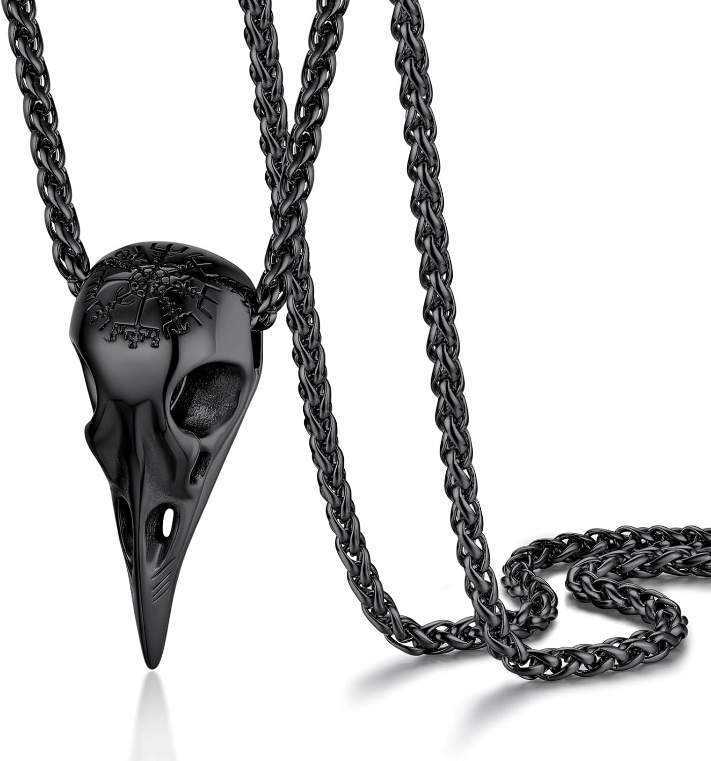 PROSTEEL Norse Viking Jewelry for Men Women, Vintage Thor Hammer/Thor Axe/Raven/Odin Necklace, 316L Stainless Steel Pendant Chain, Come with Box