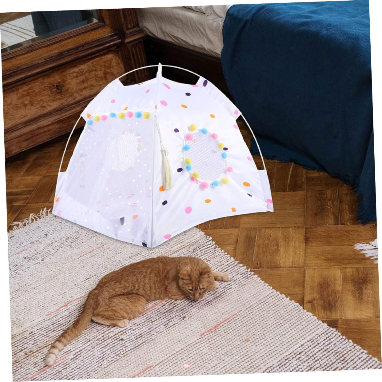 VANZACK Detachable Breathable PET Tent for Small Dogs and Cats Comfortable Summer Sleeping House Washable Cover Portable PET House for Indoor and Outdoor Use