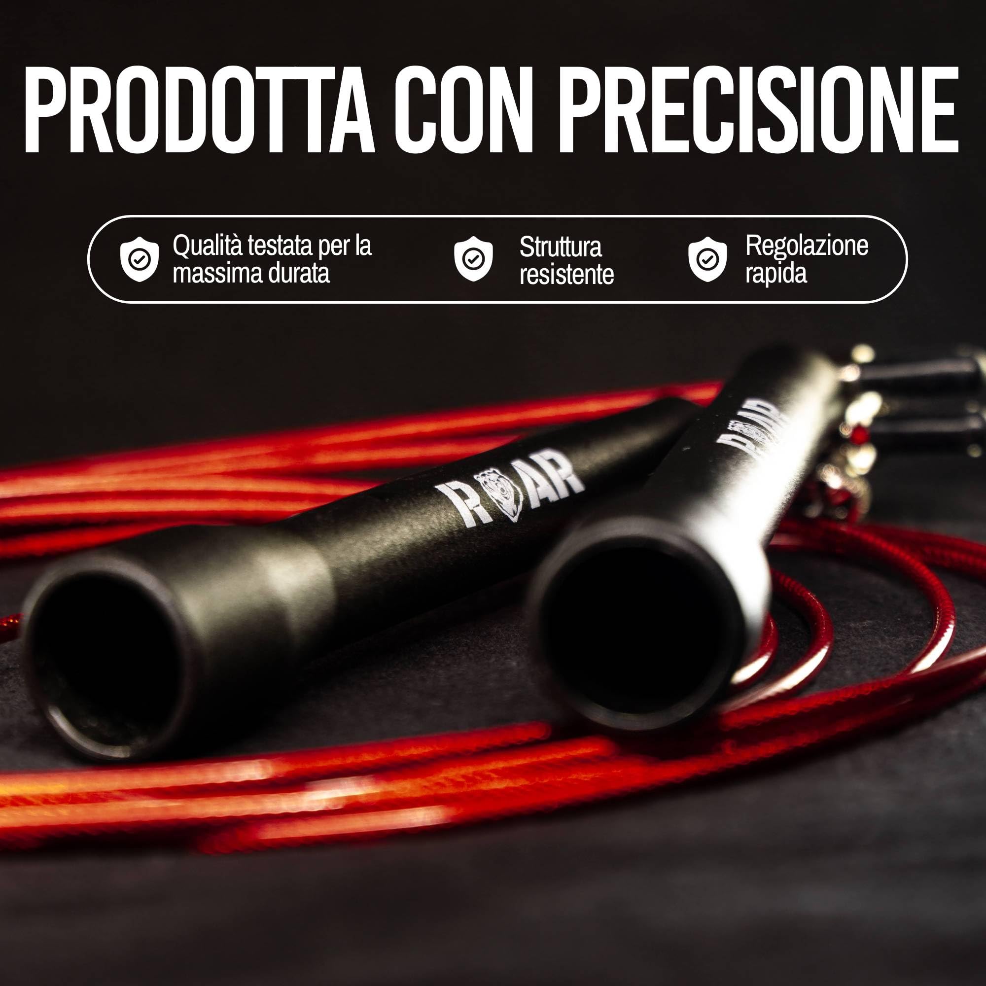 Roar® Corda Per Saltare Professionale, Crossfit, Boxe, Allenamento Veloce, Jumping Speed Rope