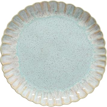 Casafina Ceramic Stoneware 11 Dinner Plate - Mallorca Collection, Sea Blue | Microwave & Dishwasher Safe Dinnerware | Food Safe Glazing | Restaurant Quality Tableware