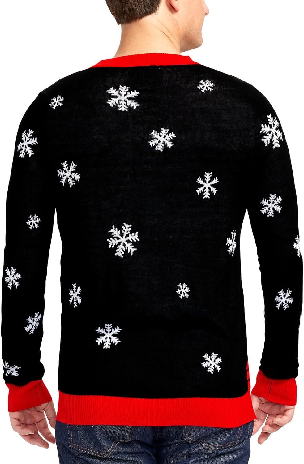 Tipsy Elves Light Up Ugly Christmas Sweaters for Men - Funny Holiday Pullover with LED Lights for Winter Gatherings - Image 8