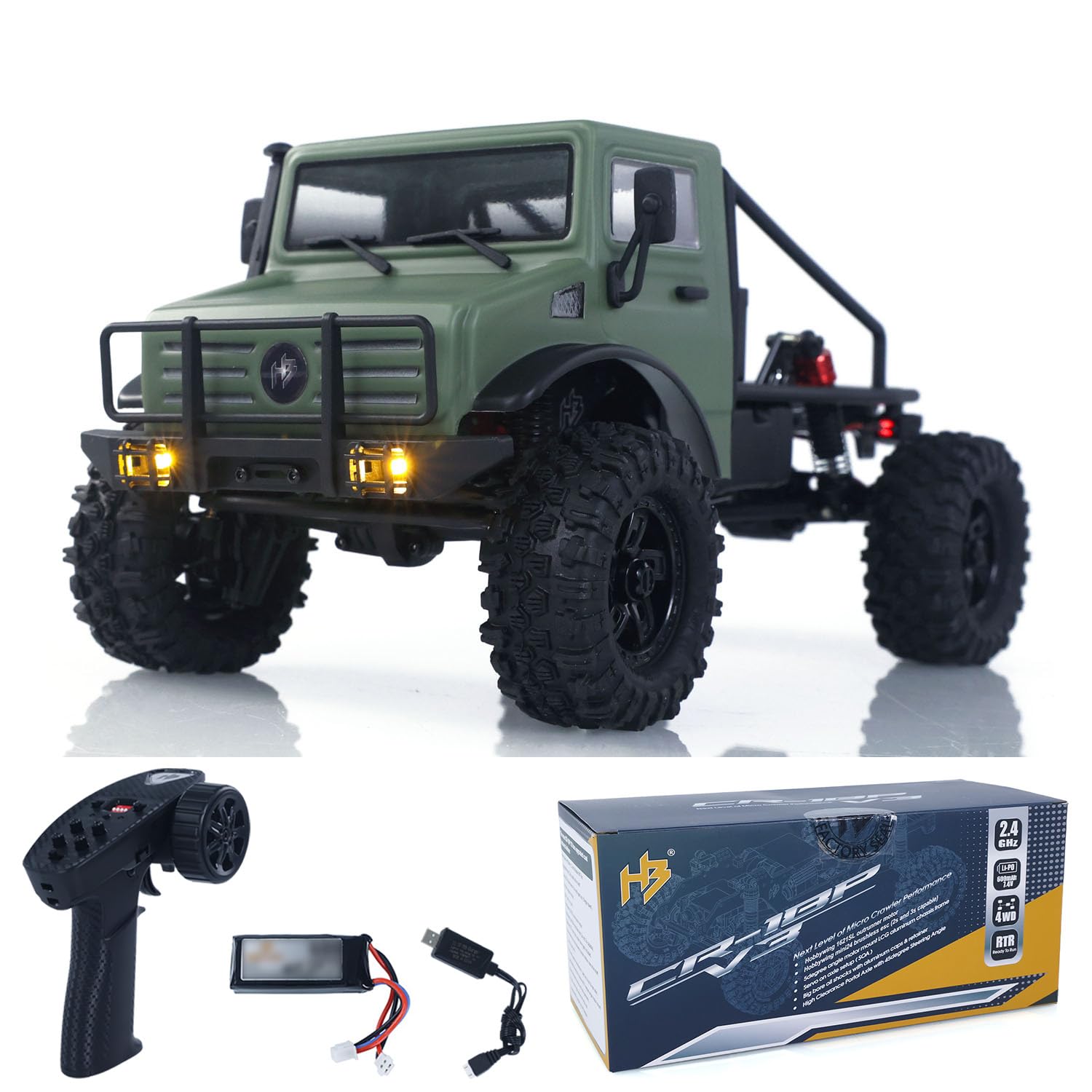 WHEELFUN CR18P V3 THUNTER 1/18 RC Climbing Car 2.4G Wireless Control 4WD Rock Crawler Car Hobby Wing Brushless Motor ESC RTR LED Light