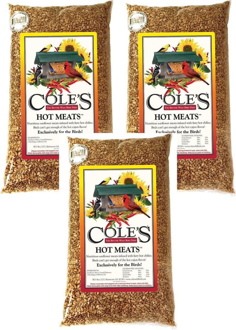 Cole's HM20 Hot Meats Bird Seed, 20Pound Patio, Lawn