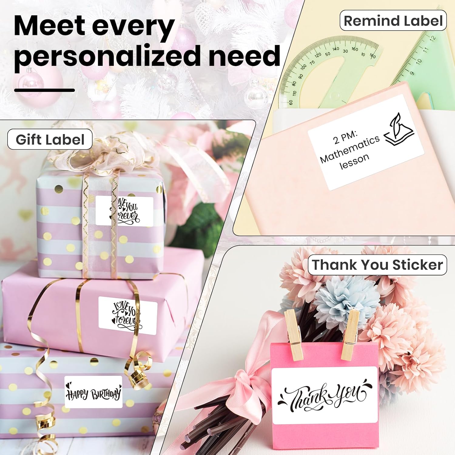 White Thermal Labels 1.96 × 3.14 Inch Vinyl Waterproof Stickers Self-Adhesive Address Decals Compatible with M110/M220 100 PCS - Image 7